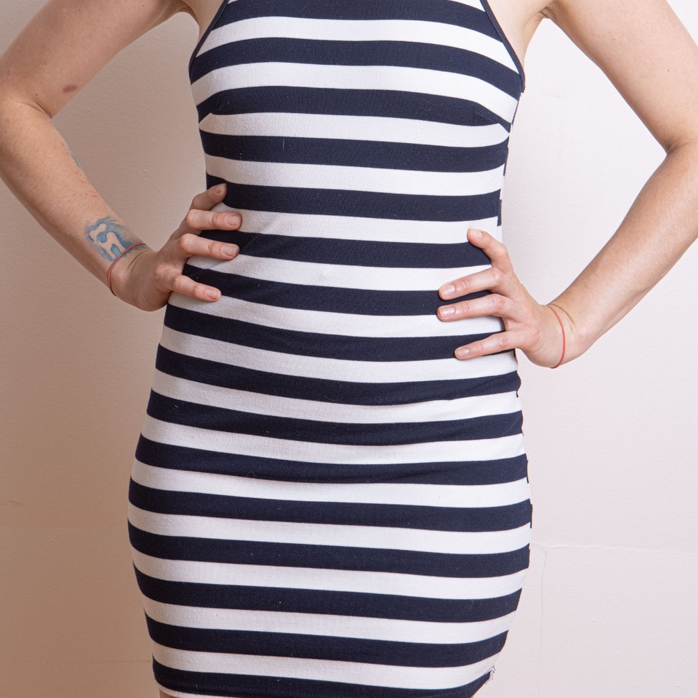 ⭐ 3/$30. Striped Open Back Mini Dress